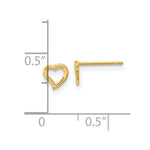 Load image into Gallery viewer, 14K Yellow Gold Madi K Double Heart Post Earrings
