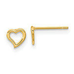Load image into Gallery viewer, 14K Yellow Gold Madi K Double Heart Post Earrings
