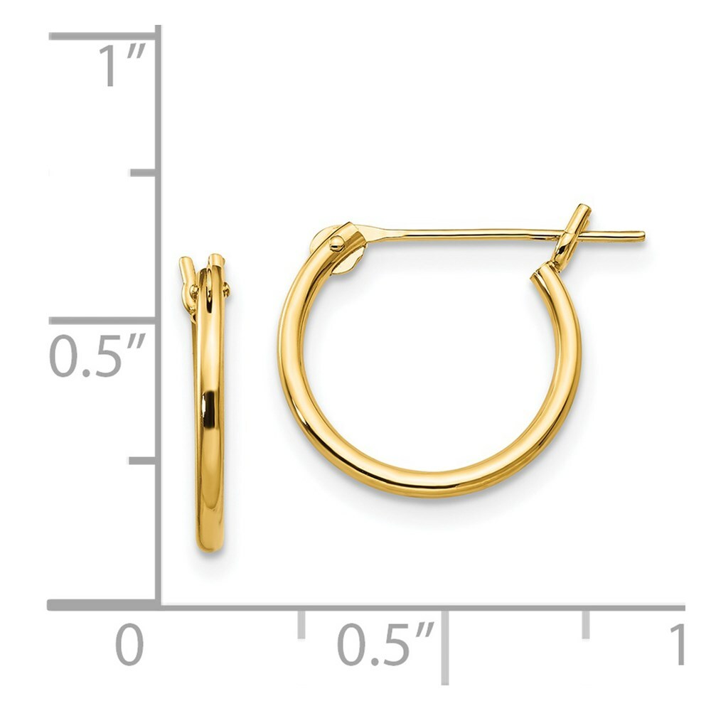 14K Yellow Gold Madi K 12mm Half Hoop Earrings