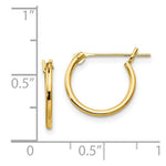 Load image into Gallery viewer, 14K Yellow Gold Madi K 12mm Half Hoop Earrings
