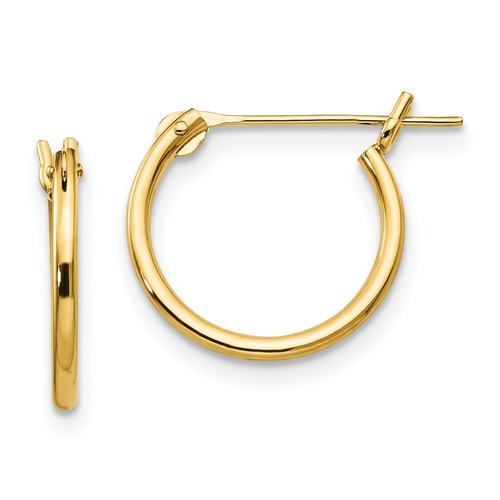 14K Yellow Gold Madi K 12mm Half Hoop Earrings
