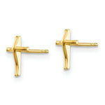 Load image into Gallery viewer, 14K Yellow Gold Madi K Polished Cross Post Earrings
