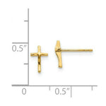Load image into Gallery viewer, 14K Yellow Gold Madi K Polished Cross Post Earrings
