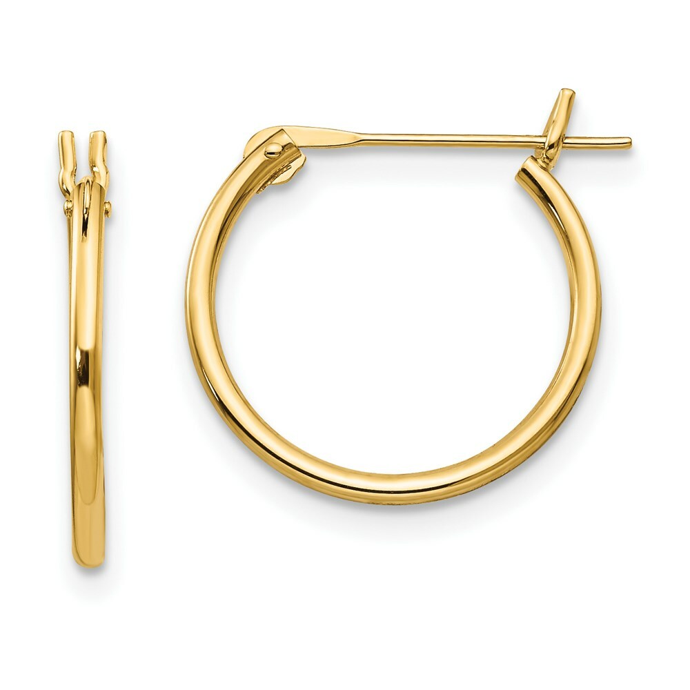 14K Yellow Gold Madi K 15mm Hoop Earrings