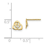 Load image into Gallery viewer, 14K Yellow Gold Madi K CZ Flower Baby Post Earrings
