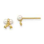 Load image into Gallery viewer, 14K Yellow Gold Madi K FW Cultured Pearl Bow Post Earrings
