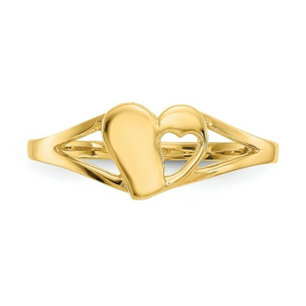 14K Yellow Gold Madi K Heart Baby Ring