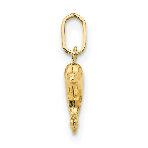 14K Yellow Gold Madi K Small Hollow Dolphin Charm