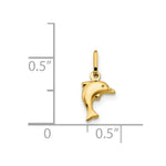 Load image into Gallery viewer, 14K Yellow Gold Madi K Small Hollow Dolphin Charm

