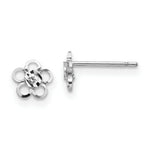Load image into Gallery viewer, 14K White Gold Madi K CZ Flower Post Earrings
