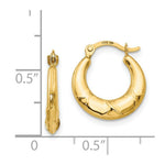 Load image into Gallery viewer, 14K Yellow Gold Madi K Collection Hollow X Hoop Earrings
