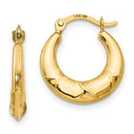 Load image into Gallery viewer, 14K Yellow Gold Madi K Collection Hollow X Hoop Earrings
