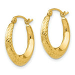 Load image into Gallery viewer, 14K Yellow Gold Madi K Textured 18mm Hoop Earrings
