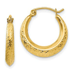 Load image into Gallery viewer, 14K Yellow Gold Madi K Textured 18mm Hoop Earrings
