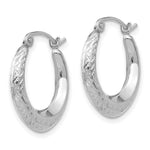Load image into Gallery viewer, 14K White Gold Madi K Textured 18mm Hoop Earrings
