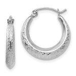 Load image into Gallery viewer, 14K White Gold Madi K Textured 18mm Hoop Earrings
