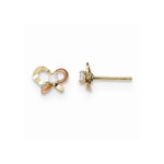 Load image into Gallery viewer, 14K Two-tone Madi K Polished CZ Bow Post Earrings
