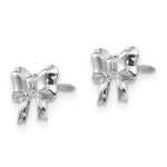 Load image into Gallery viewer, 14K White Gold Madi K Rhodium-plated Bow Screwback Post Earrings
