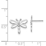 Load image into Gallery viewer, 14K White Gold Madi K Polished Dragonfly Earrings
