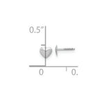 Load image into Gallery viewer, 14K White Gold Madi K Rhodium-plated Heart Screwback Post Earrings
