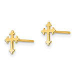 Load image into Gallery viewer, 14K Yellow Gold Madi K Polished Cross Post Earrings
