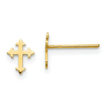Load image into Gallery viewer, 14K Yellow Gold Madi K Polished Cross Post Earrings
