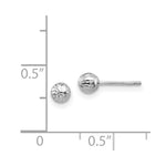 Load image into Gallery viewer, 14K White Gold Madi K Diamond Cut 4M Ball Post Earrings
