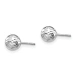 Load image into Gallery viewer, 14K White Gold Madi K Diamond Cut 6M Ball Post Earrings
