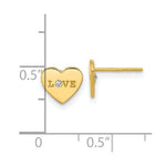 Load image into Gallery viewer, 14K Yellow Gold Madi K Polished Love CZ Heart Post Earrings
