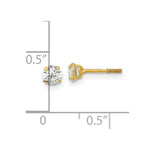 Load image into Gallery viewer, 14K Yellow Gold Madi K Polished Reversible Ball and CZ Earrings
