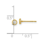 Load image into Gallery viewer, 14K Yellow Gold Madi K Milgrain Bezel CZ Post Earrings
