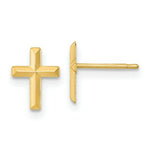 Load image into Gallery viewer, 14K Yellow Gold Madi K Polished 3D Cross Post Earrings
