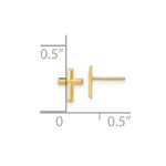 Load image into Gallery viewer, 14K Yellow Gold Madi K Polished 3D Cross Post Earrings
