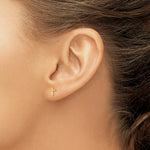 Load image into Gallery viewer, 14K Yellow Gold Madi K Polished 3D Cross Post Earrings
