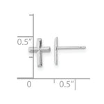 Load image into Gallery viewer, 14k Madi K White Gold Polished Cross Post Earrings
