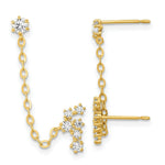 Load image into Gallery viewer, 14K Yellow Gold Madi K CZ Double Post w/Chain Constellation Earring
