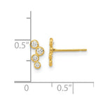 Load image into Gallery viewer, 14K Yellow Gold Madi K 4-CZ Bezel Set Post Earrings
