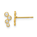 Load image into Gallery viewer, 14K Yellow Gold Madi K 4-CZ Bezel Set Post Earrings

