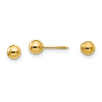 Load image into Gallery viewer, 14K Yellow Gold Madi K Polished Reversible 4mm Ball Earrings
