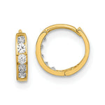 Load image into Gallery viewer, 14K Yellow Gold Madi K 2mm CZ Huggie Hoops
