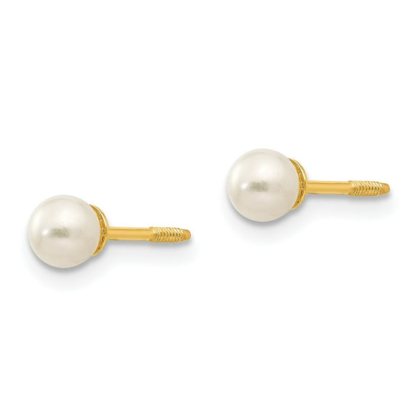 14K Yellow Gold Madi K Reversible FW Cultured Pearl & Gold Bead Earrings
