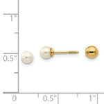 Load image into Gallery viewer, 14K Yellow Gold Madi K Reversible FW Cultured Pearl &amp; Gold Bead Earrings
