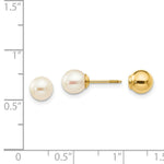 Load image into Gallery viewer, 14K Yellow Gold Madi K Reversible FW Cultured Pearl &amp; Bead Earrings
