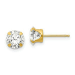 Load image into Gallery viewer, 14K Yellow Gold Madi K 6.5mm CZ Post Earrings
