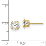 Load image into Gallery viewer, 14K Yellow Gold Madi K 6.5mm CZ Post Earrings
