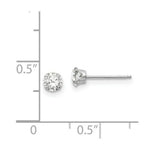 Load image into Gallery viewer, 14k White Gold Madi K 4mm CZ Post Earrings
