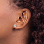 Load image into Gallery viewer, 14k White Gold Madi K 6.5mm CZ Post Earrings
