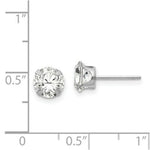 Load image into Gallery viewer, 14k White Gold Madi K 6.5mm CZ Post Earrings
