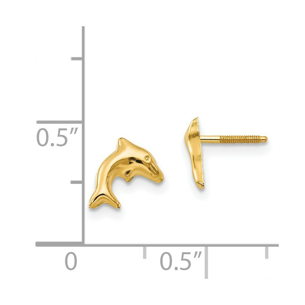 14K Yellow Gold Madi K Sm. Dolphin Earrings
