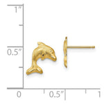 Load image into Gallery viewer, 14K Yellow Gold Madi K Satin Dolphin Earrings

